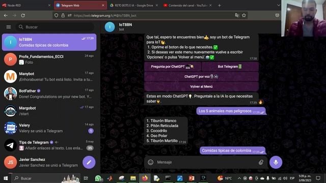 2023-2 Reto1 Generando un valor agregado usando Telegram Bot, ChatGPT y servicios de IA de IBM Clou смотреть онлайн