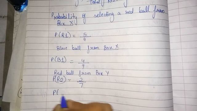 Box X contains 5 red and 4 blue balls, boxY contains 2 red and 5 blue balls.|| probability bcs040 смотреть онлайн