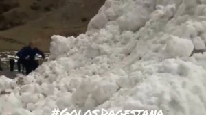 Снежная лавина Тляратинский район с Тлярата 16.04.17