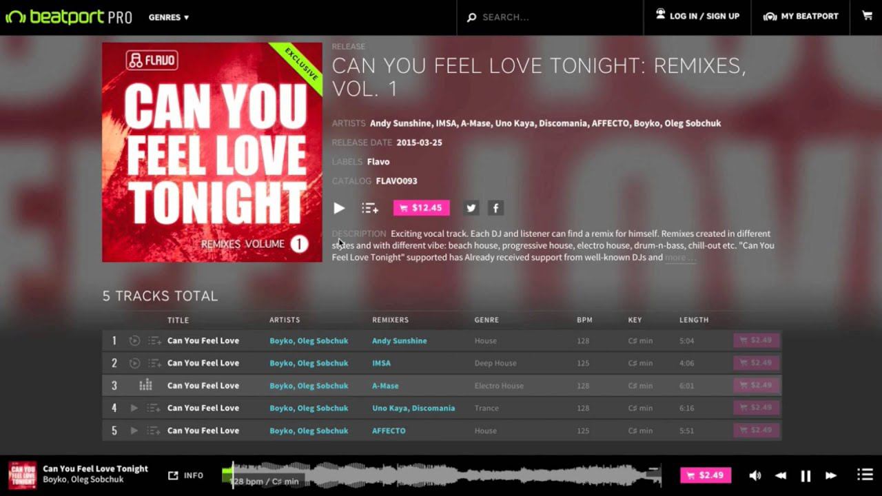 Boyko feat. Oleg Sobchuk Can You Feel Love Tonight Remixes 1 (House Music 2015) смотреть онлайн