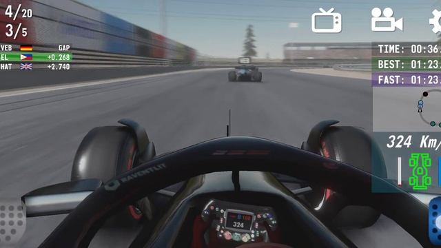First time playing monoposto mobile game android/ios (Full 5 laps) Bahrain F1 race track смотреть онлайн