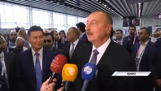 Презентация уникальных шахмат "Боспорские походы" президенту Ильхаму Алиеву - Baku Chess Olympiad 1 смотреть онлайн