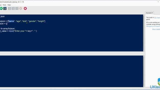 Python Programming | Input Field in Python | Python 10th Tutorial-User Input & Json in Python смотреть онлайн