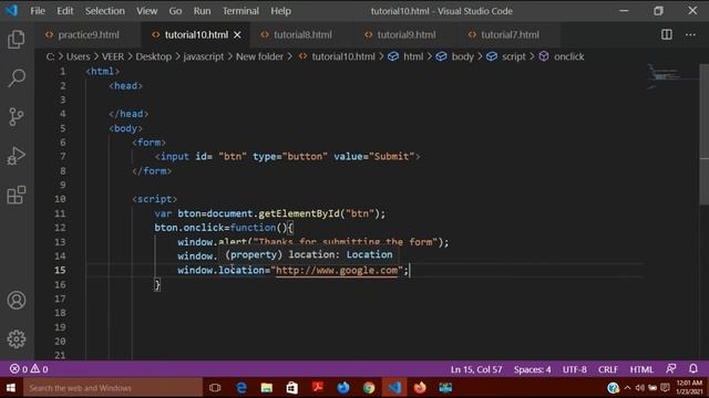 Part 9: Event Handlers onclick, onblur, onfocus(JavaScript Tutorial for Beginners) смотреть онлайн