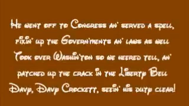 The Ballad Of Davy Crockett Lyrics смотреть онлайн