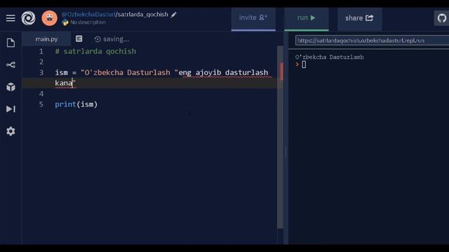 14. Satrlarda qochish (Python VideoDarslar) смотреть онлайн