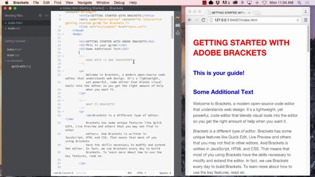 Adobe Brackets Overview and Tutorial смотреть онлайн