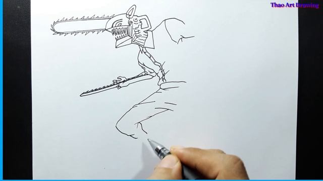 vẽ Chainsaw Man ngầu | how to draw Chainsaw Man step by step смотреть онлайн