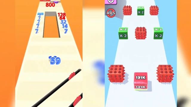 Number Run 3d vs Jelly run 2048 - All levels (Math games ) free gameplay, Max levels walkthrough смотреть онлайн