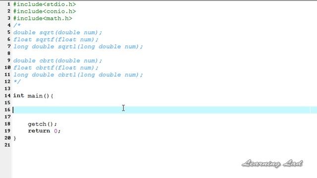 sqrt and cbrt Functions in C Programming Language Video Tutorial смотреть онлайн