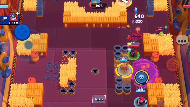Brawl Stars я играю против самых лучших ботов которые побеждают других игроков 😲😲😲😲 смотреть онлайн