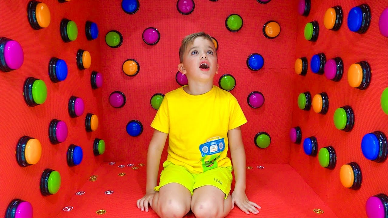 100 загадочных кнопок с испытаниями, для Влада и Ники [Видео для детей] смотреть онлайн