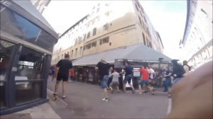 Евро 2016 Российские фанаты бьют Англичан в Марселе  HD, 720p