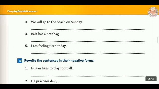 Class 5 || Negative Sentences || Chapter 16 || Everyday English Grammar смотреть онлайн