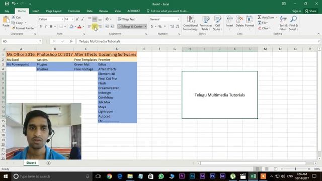 Ms Excel in Telugu | Telugu Ms Excel Classes | Class - 7 |?| Home Tab | Alignment Group смотреть онлайн