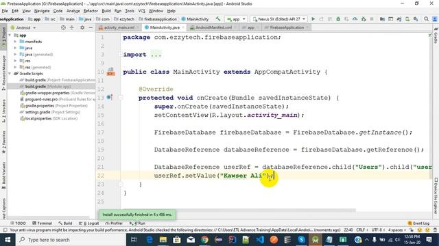 Firebase Tutorial | Firebase data insert in android studio | part 02 | смотреть онлайн
