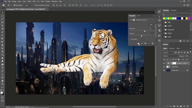 Photoshop How To Adjust Brightness Of One Layer For Beginner смотреть онлайн