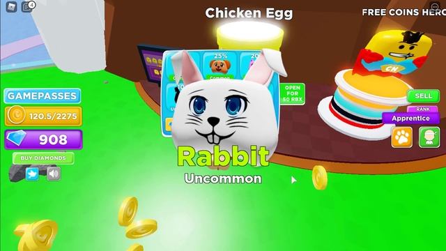 FREE New SUPERHERO Pet + All CODES in NEW GAME Coins Hero Simulator! [Roblox] смотреть онлайн