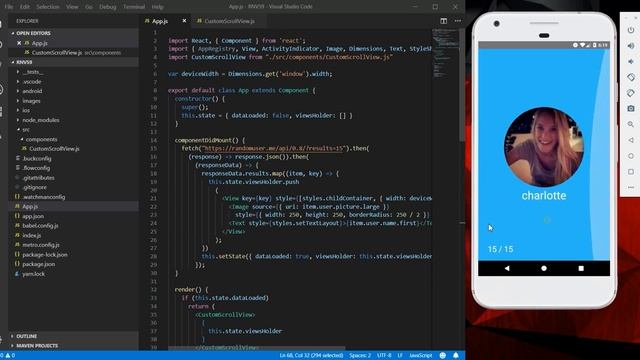 React Native Full Width Horizontal JSON ScrollView showing Page Numbers смотреть онлайн