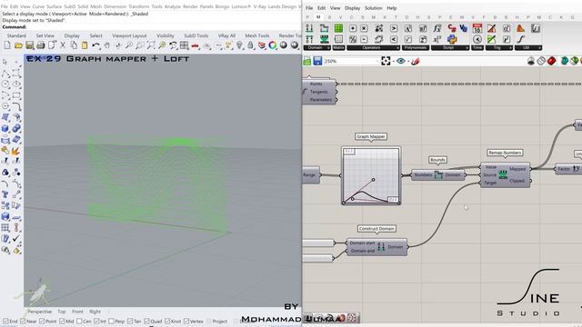 Grasshopper in 1 minute - EX 29 - Graph mapper + Loft смотреть онлайн