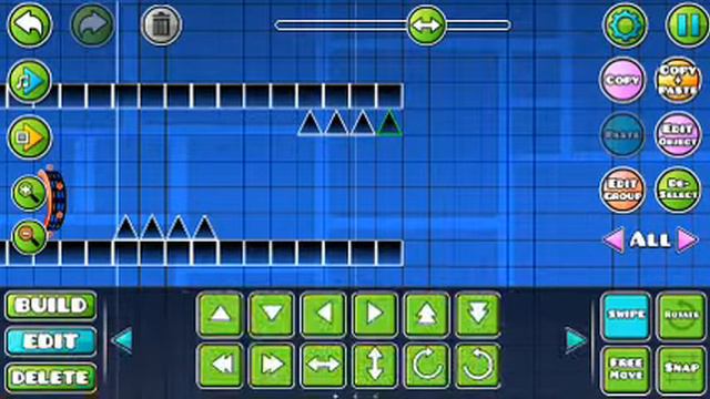 Играем в geometry dash #5 продолжаем строить карту смотреть онлайн
