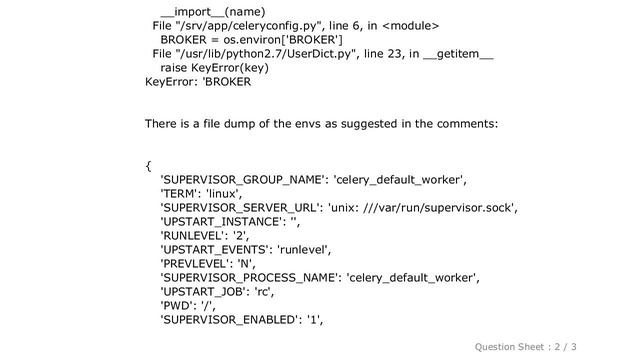 Django : Python Key Error when setting environment variable in supervisord смотреть онлайн