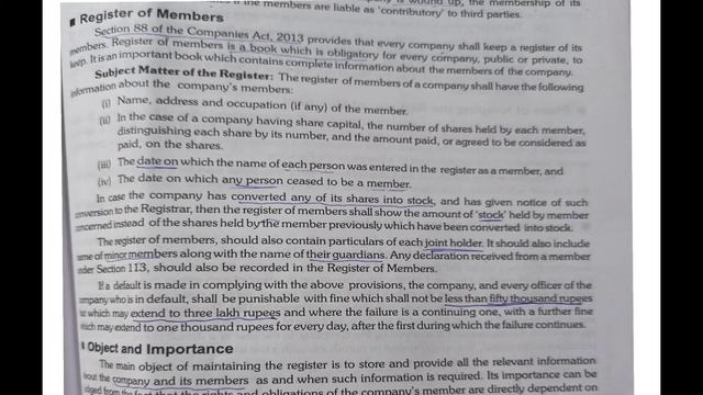 Register of members and its object and importance смотреть онлайн