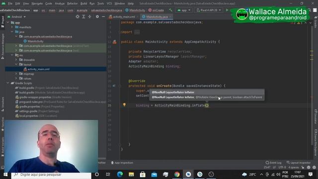 Android Studio | Conectando ao arquivo XML com o BIND | Java смотреть онлайн