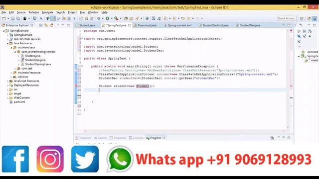 Spring JDBC Example смотреть онлайн