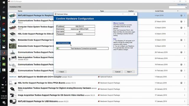 06 MATLAB + Raspberry Pi 02. Подключение Raspberry PI к MATLAB.mkv
