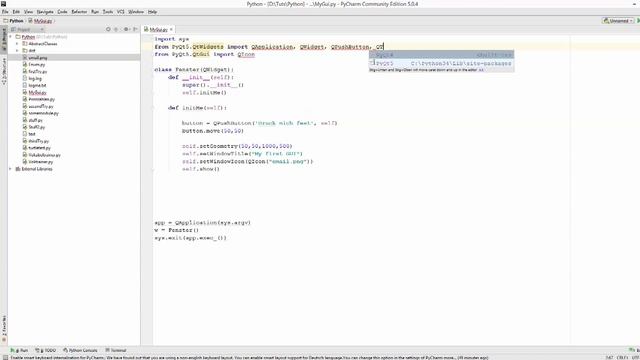 Python GUI Programmierung mit PyQT 5 #3 - Buttons, Tooltips und Quit смотреть онлайн