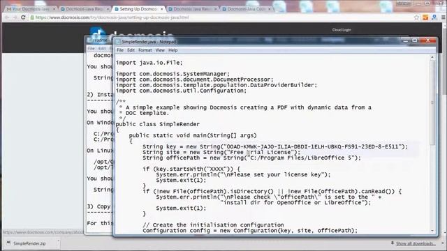 Simple Render using Docmosis Java смотреть онлайн