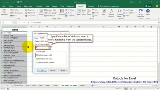 How to select random names from a list in Excel? смотреть онлайн