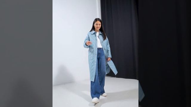 Плащ женский HOOPS. Артикул 31902 - серо-голубой смотреть онлайн