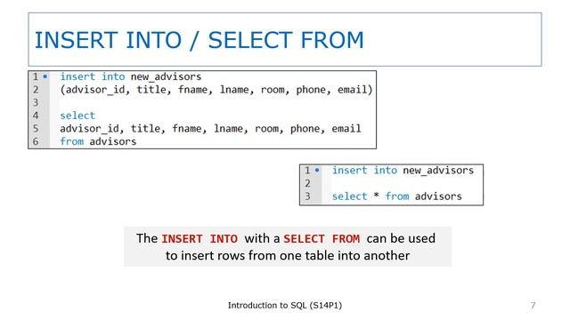 Introduction to SQL, Session 14, Part 1 смотреть онлайн