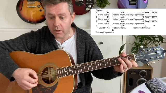 Stand By Me - Oasis Acoustic Guitar Lesson смотреть онлайн