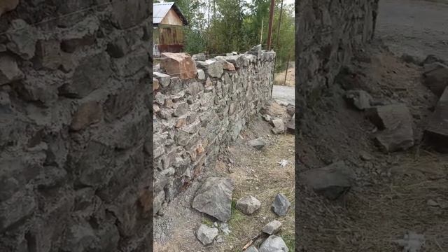 Забор из камня своими руками. смотреть онлайн