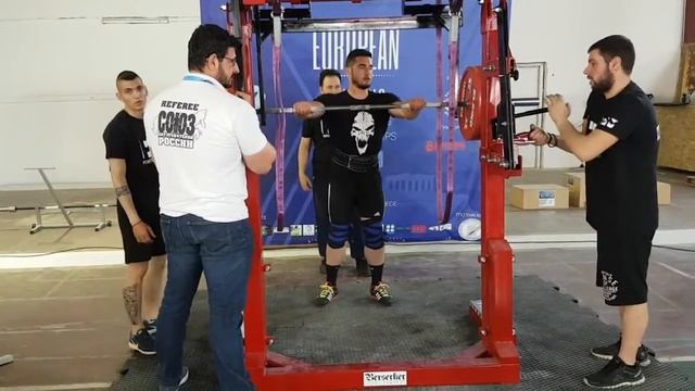 Liakos Georgios 260 kg Squat . GPA/IPO 2017 European Powerlifting смотреть онлайн