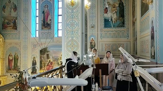 "Херувимская песнь" (Старо-Симоновская).Регент Ирина Филатова. смотреть онлайн