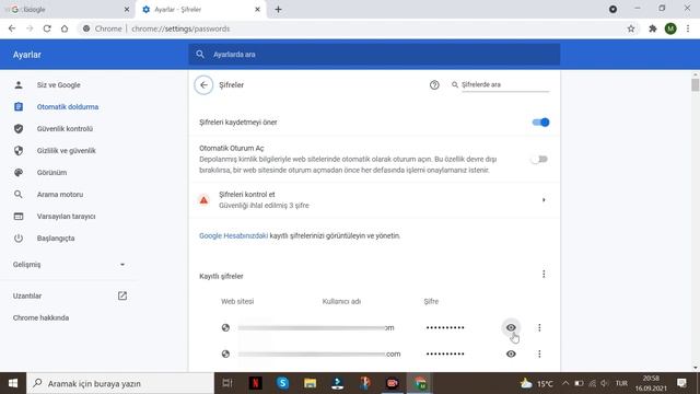 Google Chrome Kayıtlı Şifreleri Görme ve Silme (Telefon PC) смотреть онлайн
