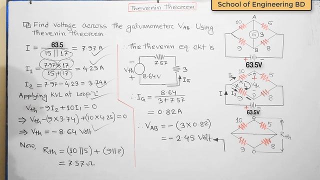 23. DC Circuit Math Class-20 (Thevenin Theorem Math) смотреть онлайн