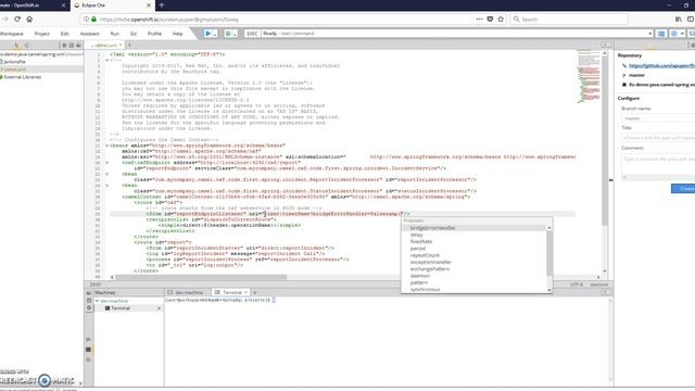 Language Support for Apache Camel in Eclipse Che and OpenShift.io смотреть онлайн