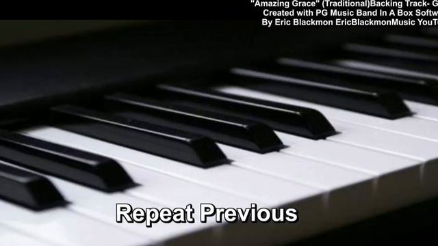 AMAZING GRACE Traditional Piano Backing Track 3/4 Time G Major - Band In A Box @EricBlackmonGuitar смотреть онлайн