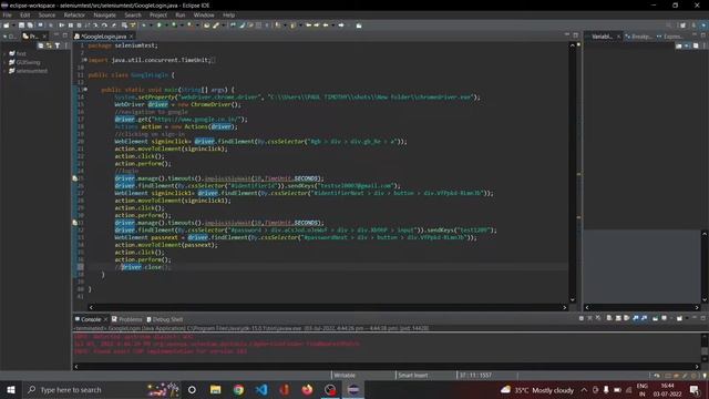 GOOGLE LOGIN AUTOMATION USING SELENIUM - JAVA @instinctCoderr #java #selenium #google #coding смотреть онлайн