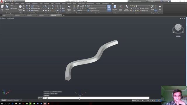 Tutorial || Auto Cad 2017 || How to Use Sweep Tool смотреть онлайн