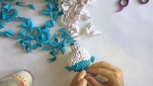 3D МОДУЛЬНОЕ ОРИГАМИ #147 БЛАГОРАЗУМНИК СМУРФИК