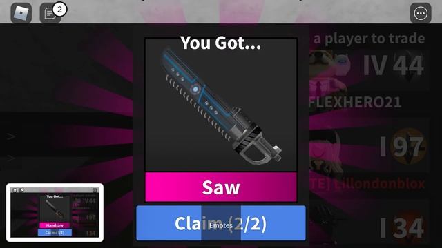 Trading for Handsaw and Saw in MM2 смотреть онлайн