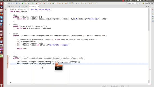 Spring Framework Tutorial 5: Database programming with JpaRepository and query methods смотреть онлайн