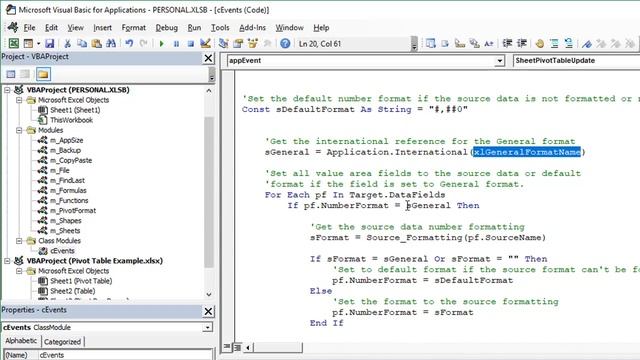 How To Automatically Format Numbers In A Pivot Table (macro) - Part 2 смотреть онлайн