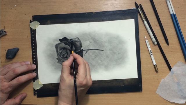 Charcoal Drawing of a Rose смотреть онлайн